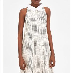 ZARA white halter tweed dress (size M)